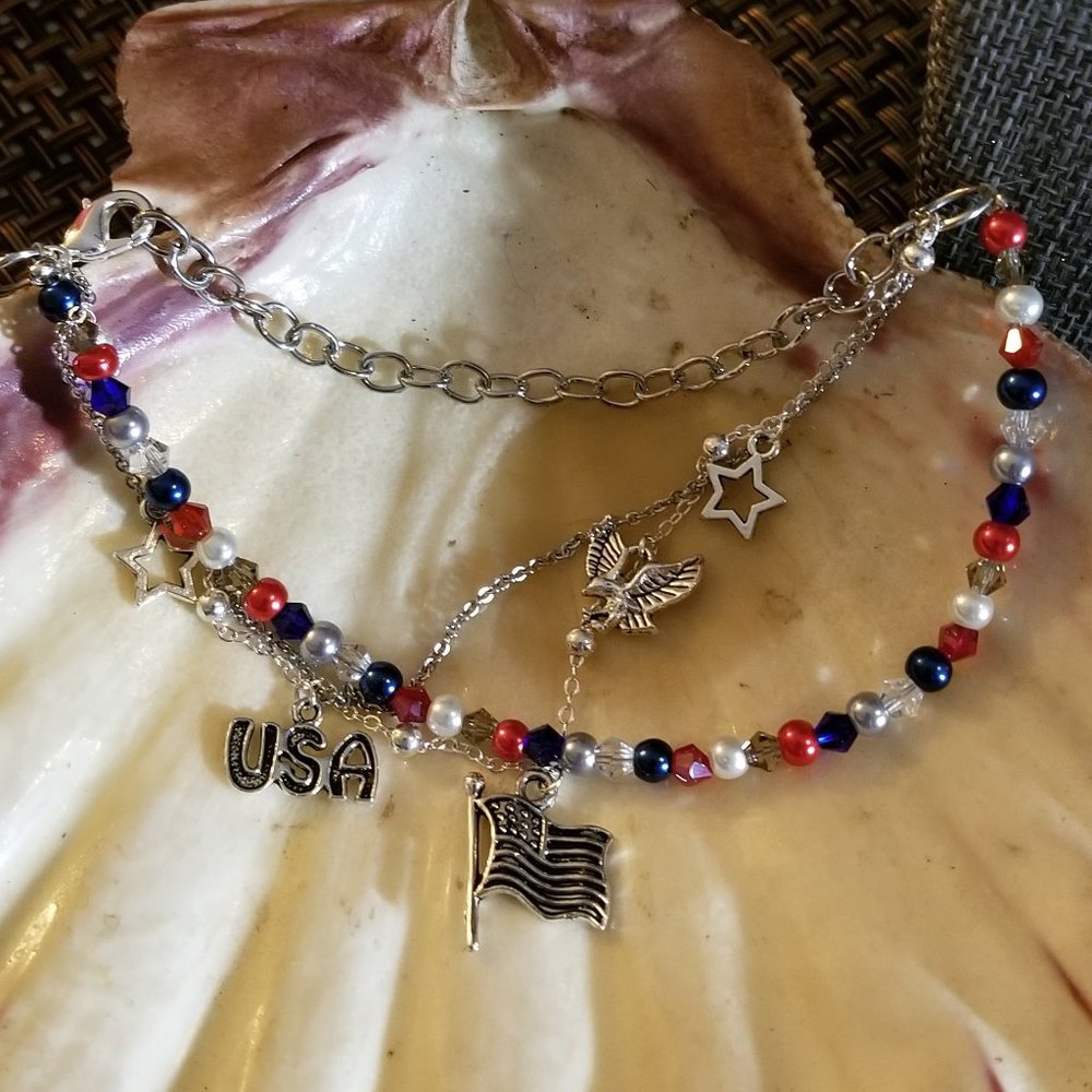 Charm Anklet/Bracelet- Patriot